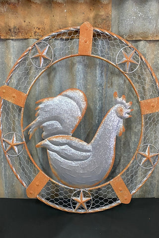 Rooster Mesh Wall Art