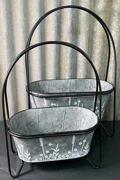 Arched Galvanised Planter