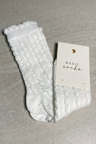 Knitted Frill Crew Sock