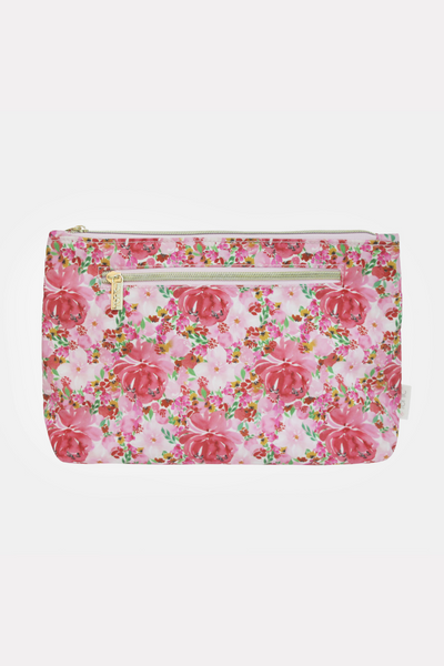 Pink Flourish Cosmetic Bag