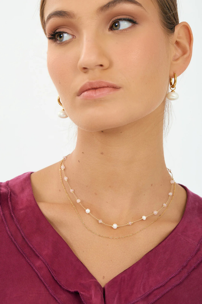Double Layer Chain w/Beads