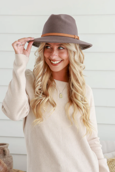 Hat with Tan Band