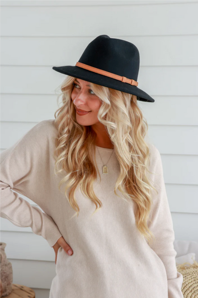 Hat with Tan Band