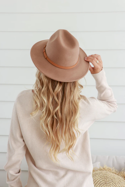 Hat with Tan Band