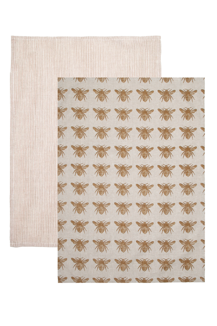 S/2 Honey Bee Tea Towels