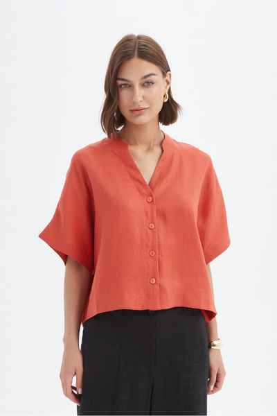 Boxy Button Shirt
