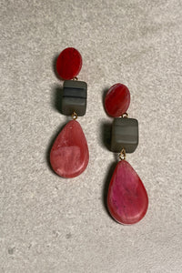 Raspberry Drop Earrings