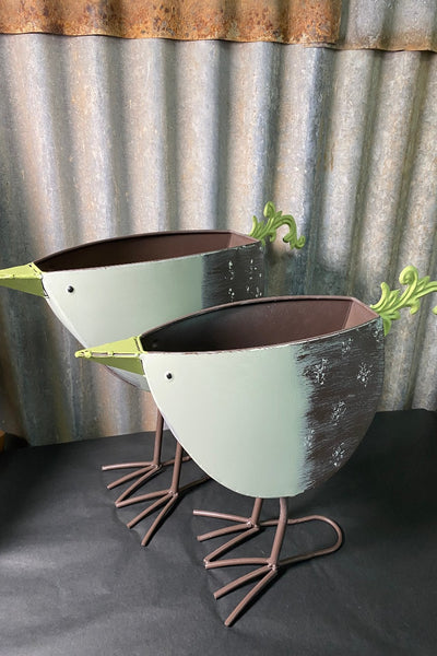 Green Bird Planter