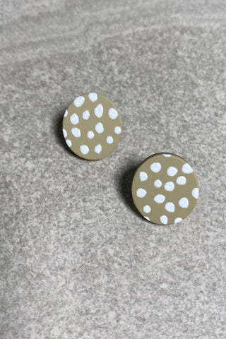 White Pebble Earrings