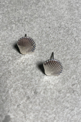 Silver Clam Earrings