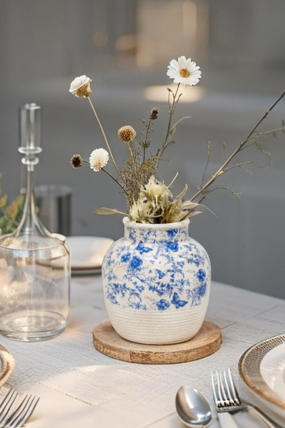 Blue Glazed Pot