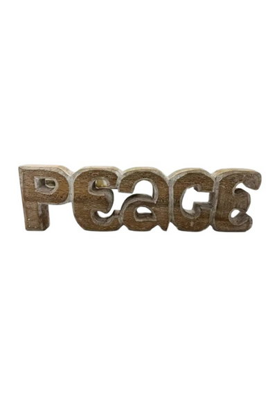 Wooden Peace Ornament