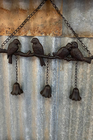 Hanging Cast Iron Lovebirds