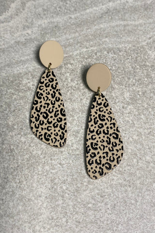 Leopard Polymer Earrings