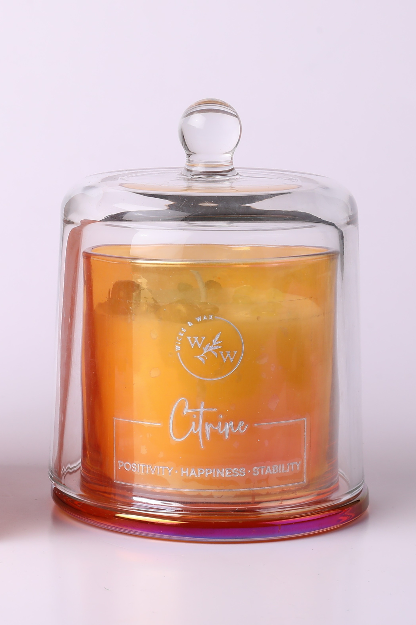 Large Crystal Infused Candle