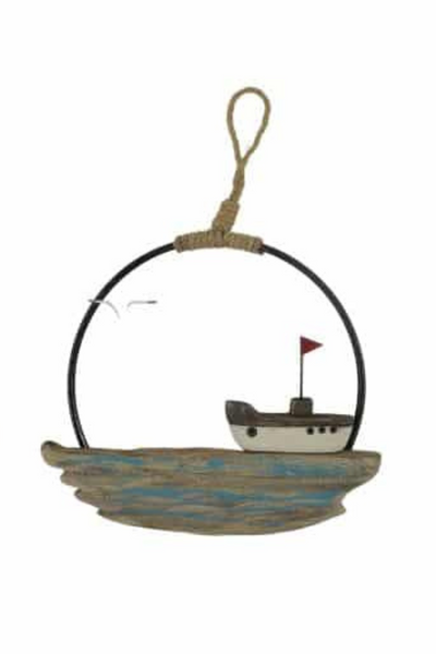 Driftwood Boat Wall Art
