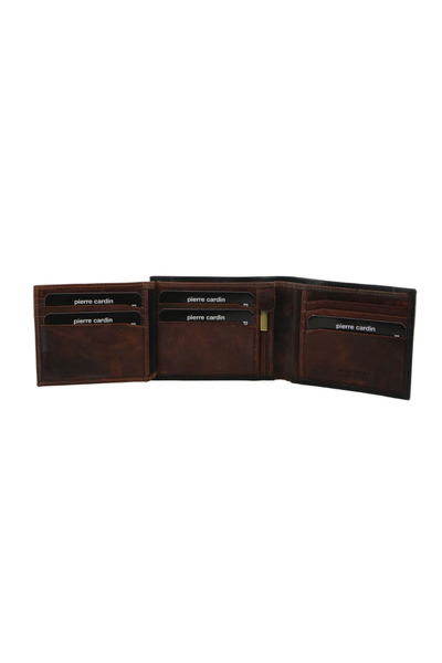 Arlo Leather Two Tone Tri-Fold Wallet