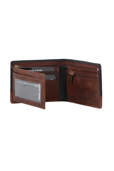 Theo Leather Two Tone Bi-Fold Wallet