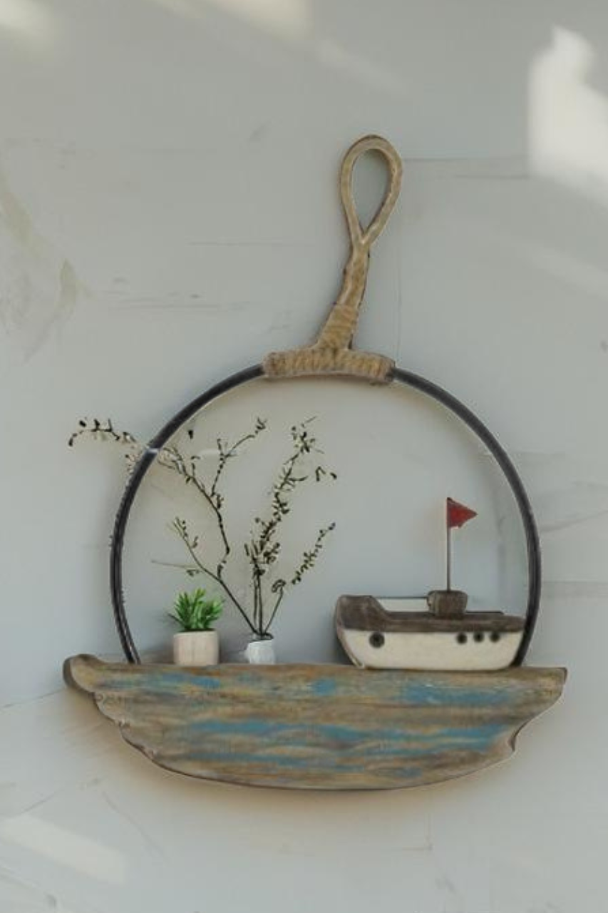 Driftwood Boat Wall Art