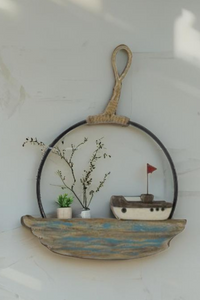 Driftwood Boat Wall Art