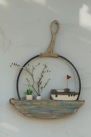 Driftwood Boat Wall Art