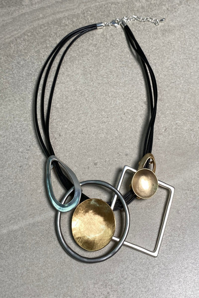 Dual Tone Geo Necklace