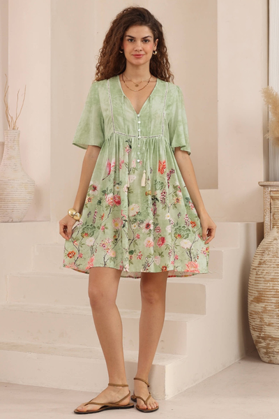 Botanical Babydoll Dress