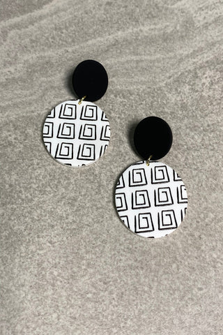Black/White Polymer Earrings