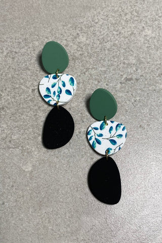 Sage Leaf Drop Earrings