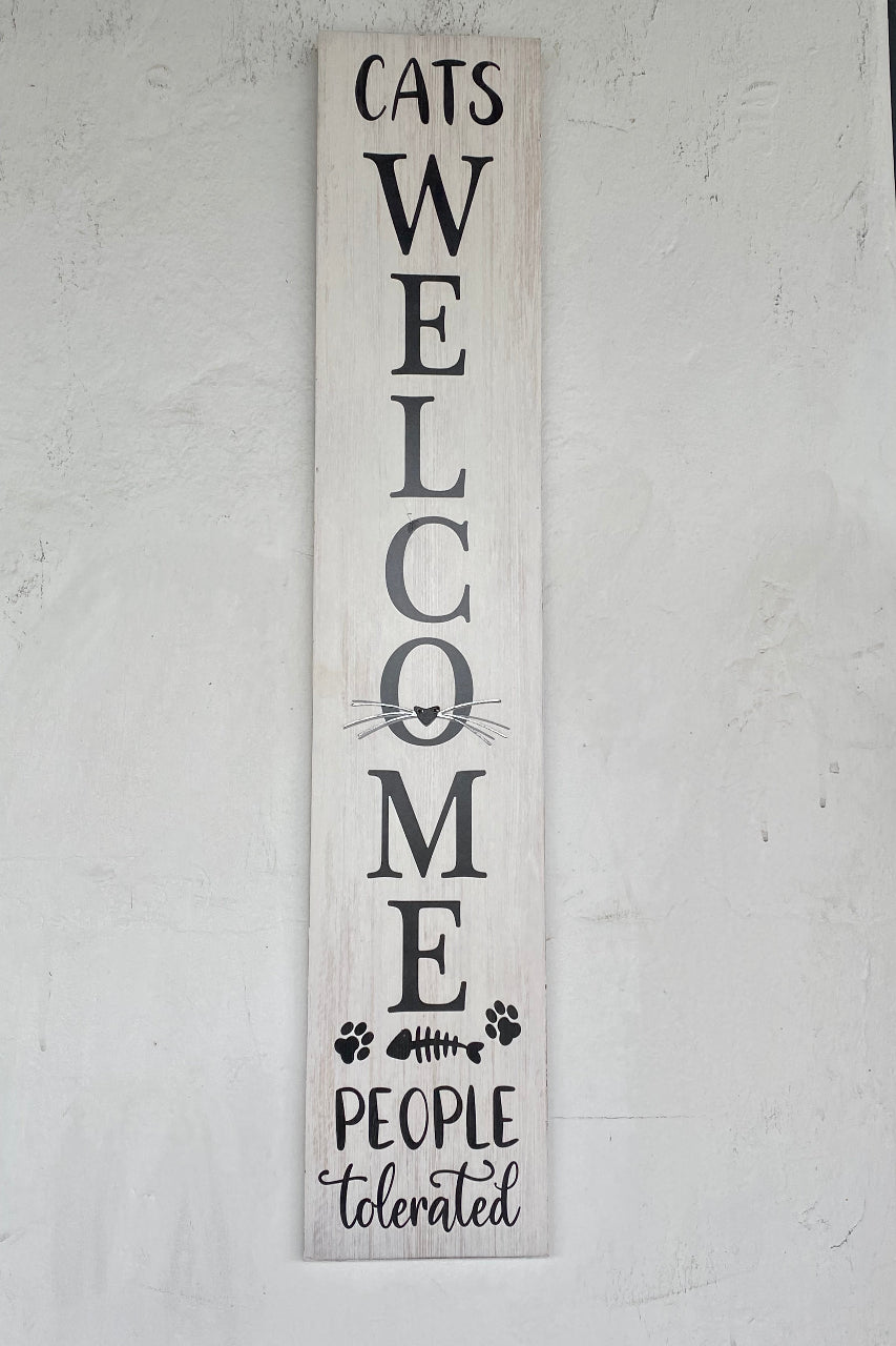 Cats Welcome Sign