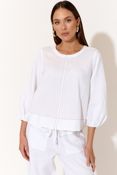 Mia Contrast Stitch Top