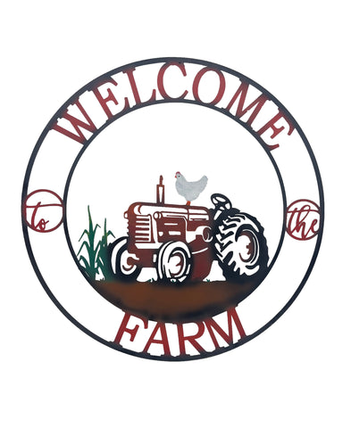 Tractor Welcome Wall Art