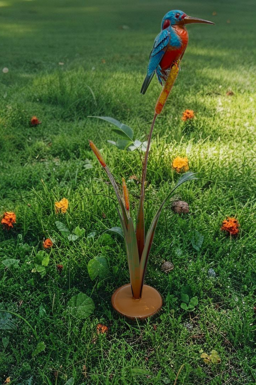 Kingfisher on Bullrushes
