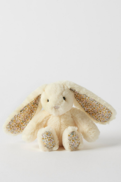 Floral Plush Bunny Rattle