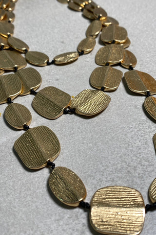 Etched Disc Layer Necklace