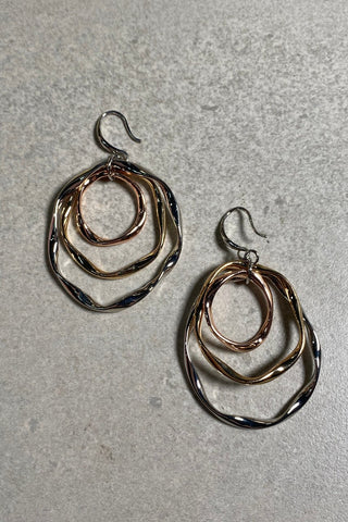 Trio Ring Drop Earrings