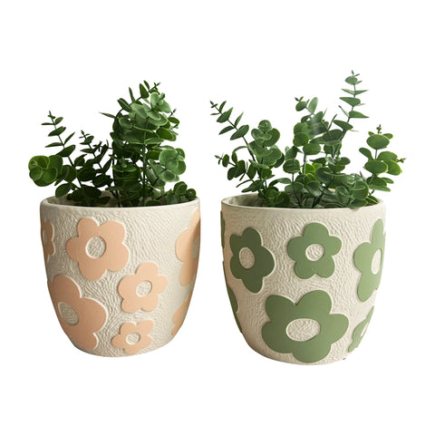 Pastel Daisy Planter