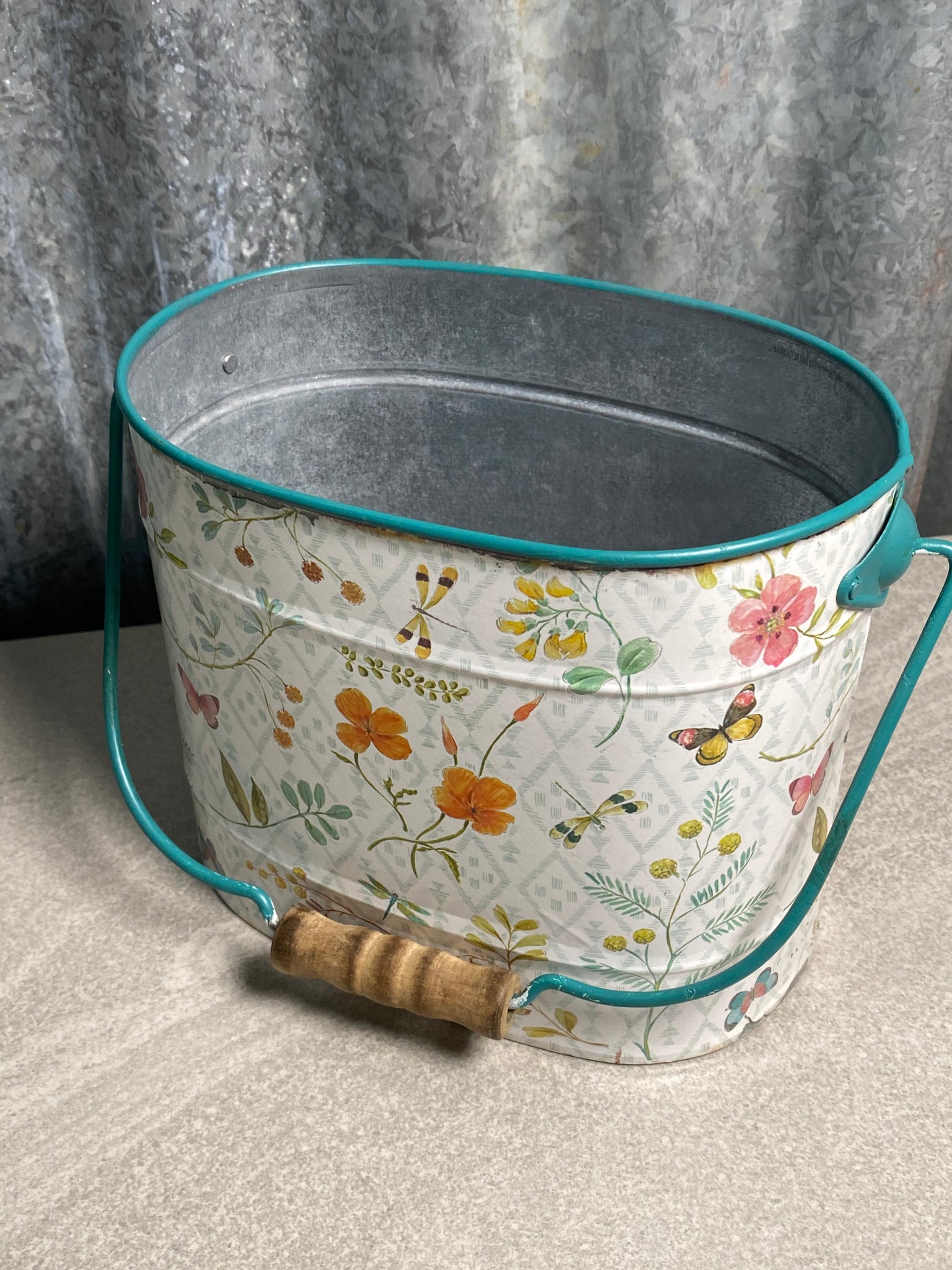 Springtime Metal Bucket