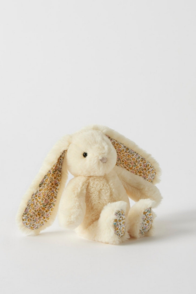 Floral Plush Bunny Rattle