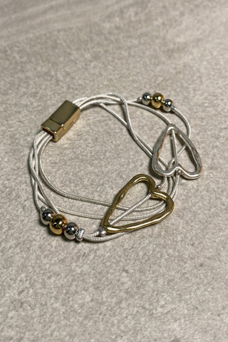 Multi Chain Heart Bracelet