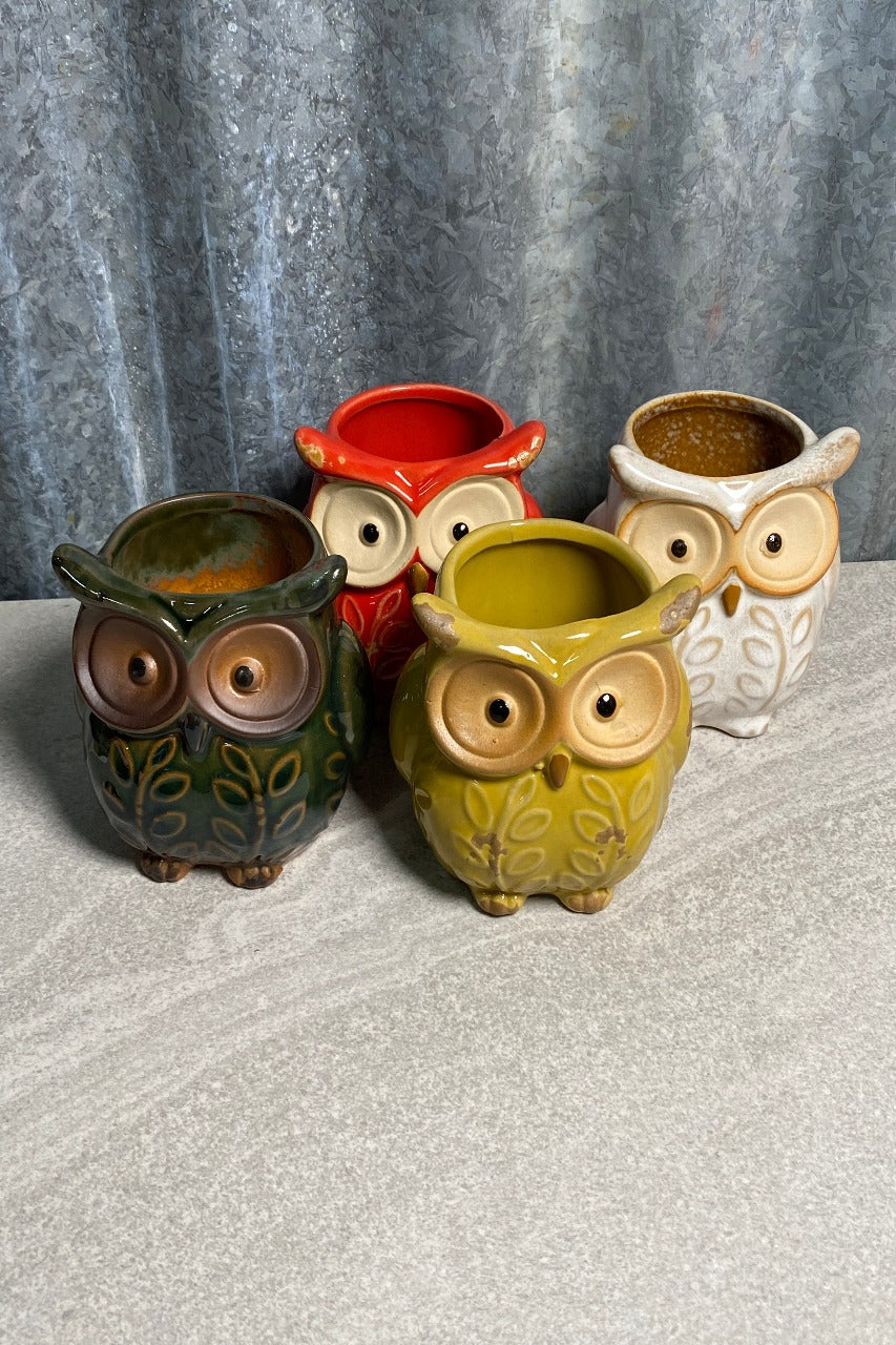 Ceramic Owl Planter