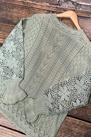 J'adore Knit Crochet Sweater