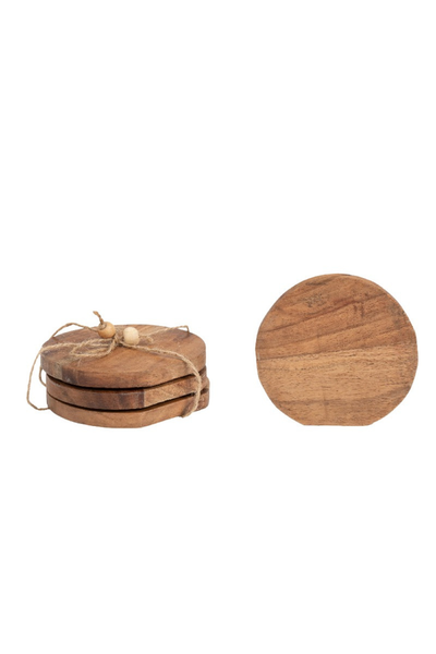S/4 Mango Wood Coasters