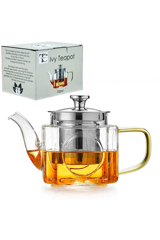 Ivy Glass Teapot