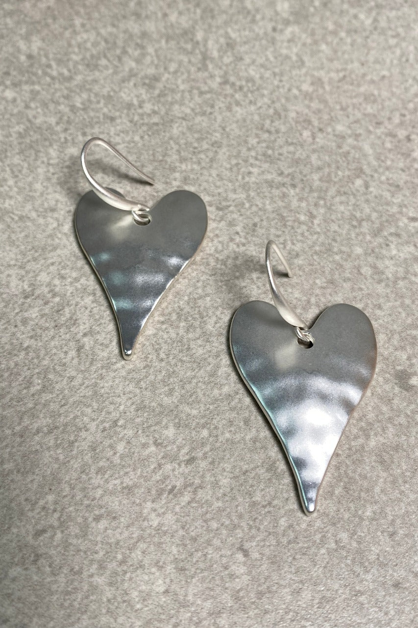 Beaten Heart Drop Earrings