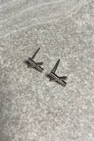 Mini Crystal Cross Earrings