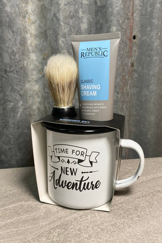 Mug W/Shaving Cream & Beard Brush