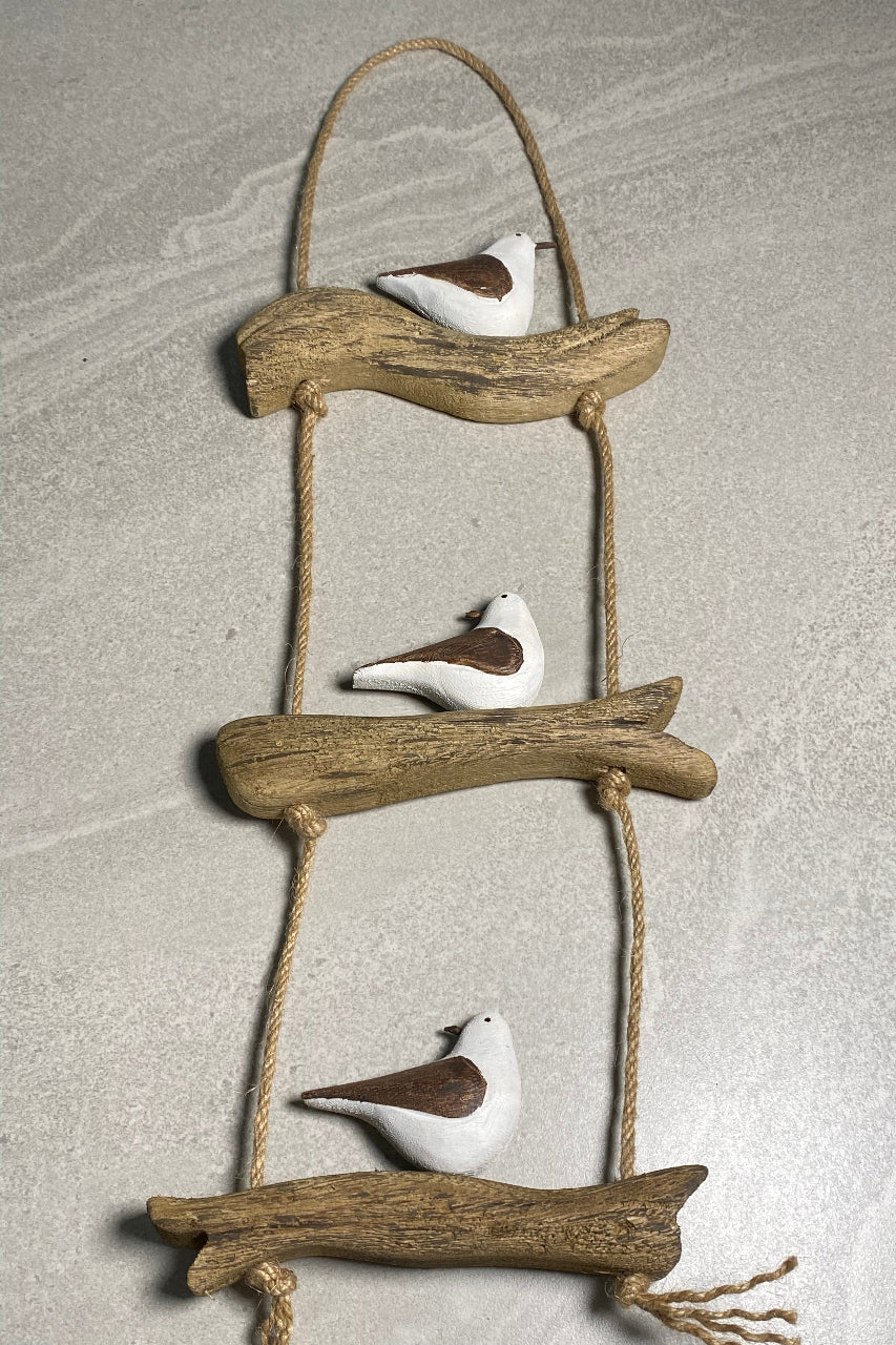 Hanging Birds on Driftwood