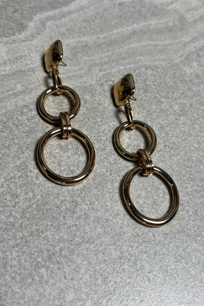 2 Hoop Drop Earrings