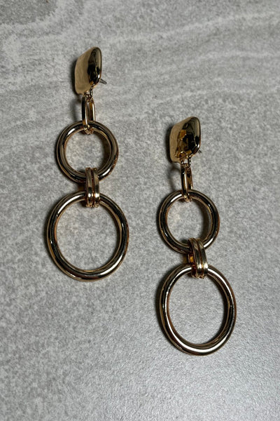 2 Hoop Drop Earrings